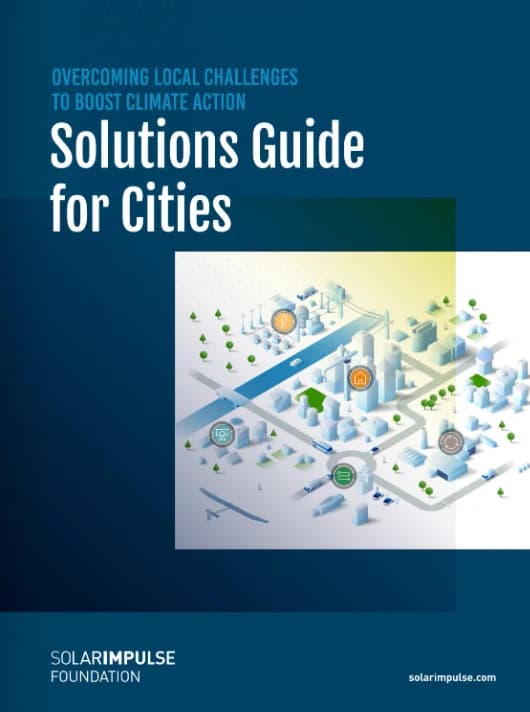 Copertina della Solutions Guide for Cities della Solar Impulse Foundation.